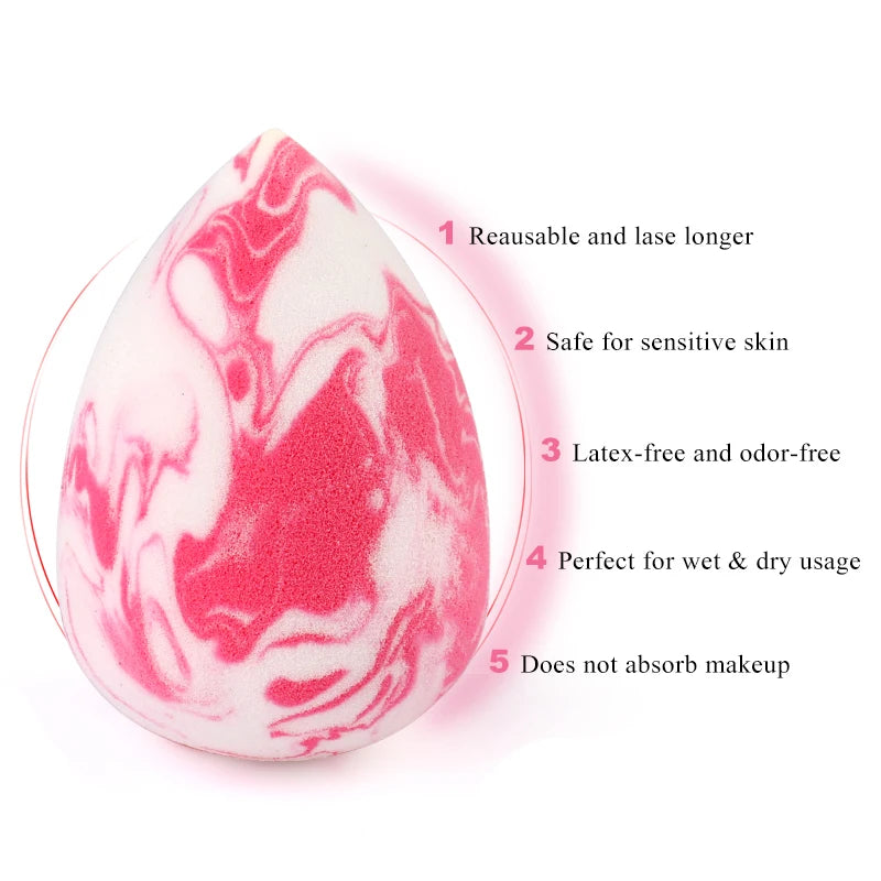 Marbled Water-Drop Makeup Sponge