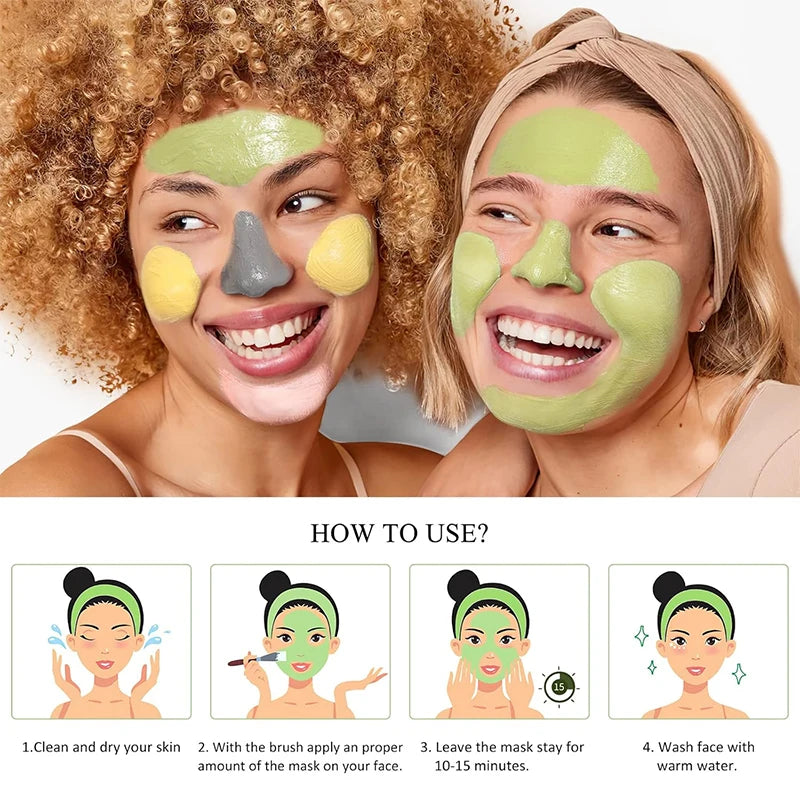 4PCS Clay Facial Mask Set