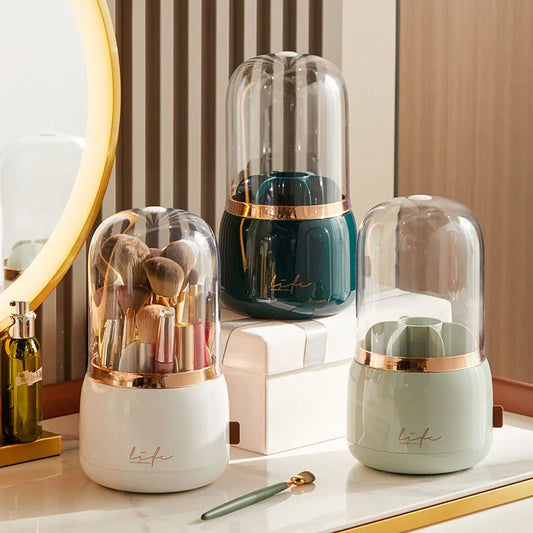 360-Degree Rotating Makeup Brush Holder