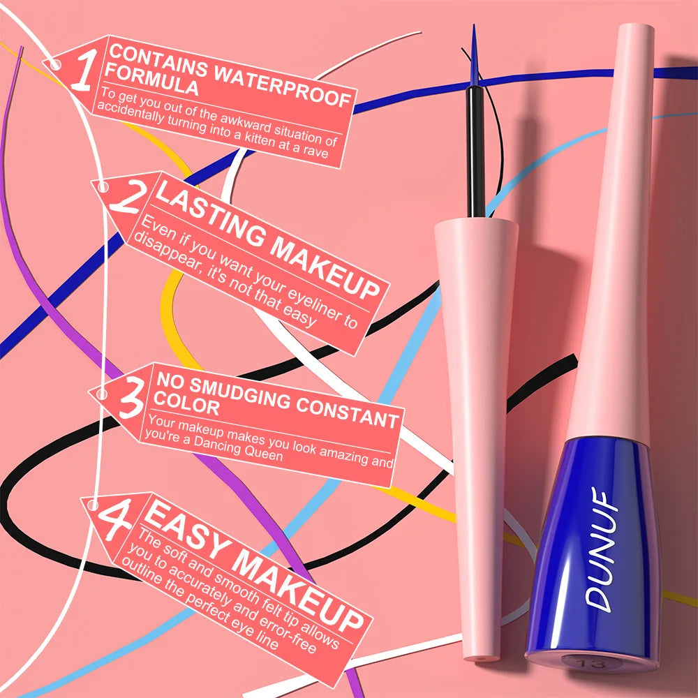 7ML Waterproof Colourful Liquid Eyeliner