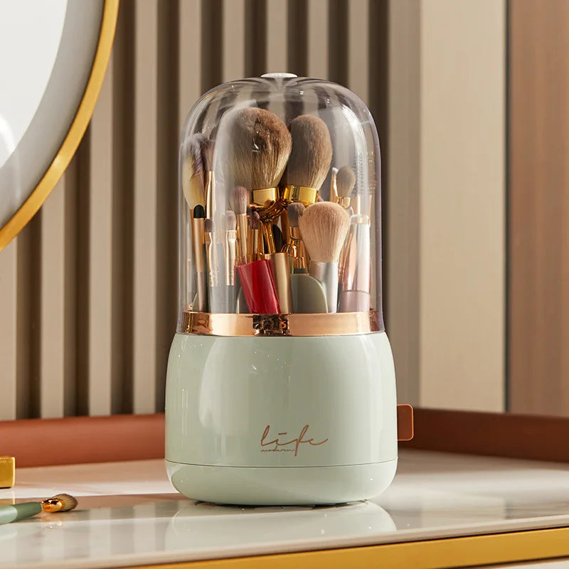 360-Degree Rotating Makeup Brush Holder