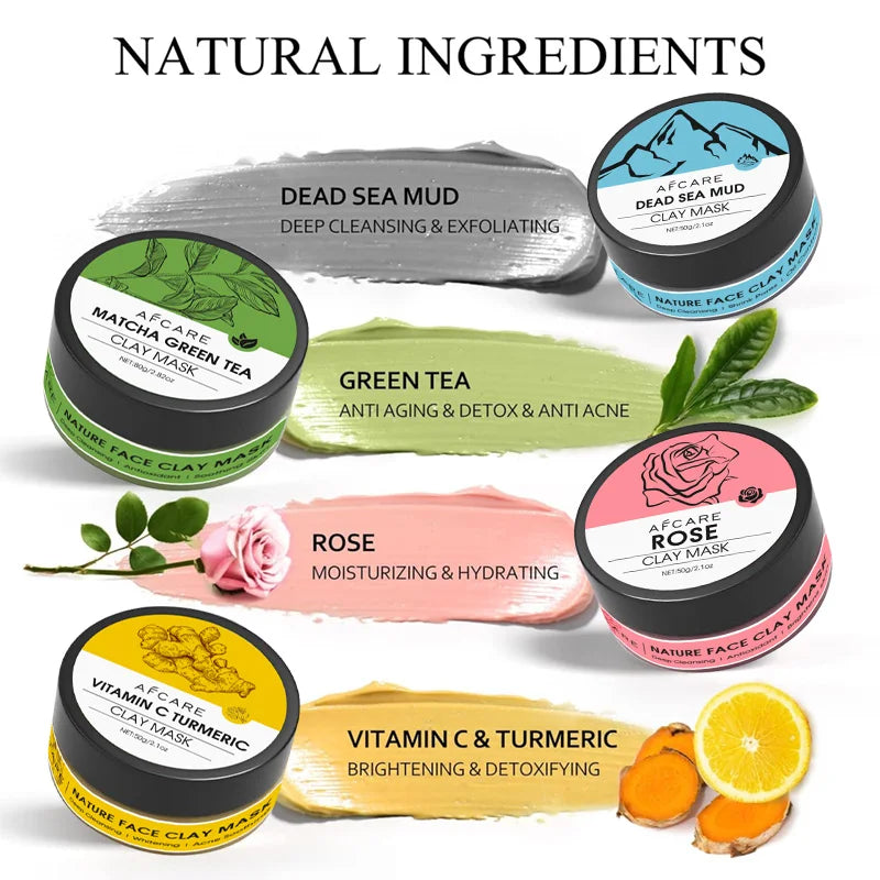 4PCS Clay Facial Mask Set