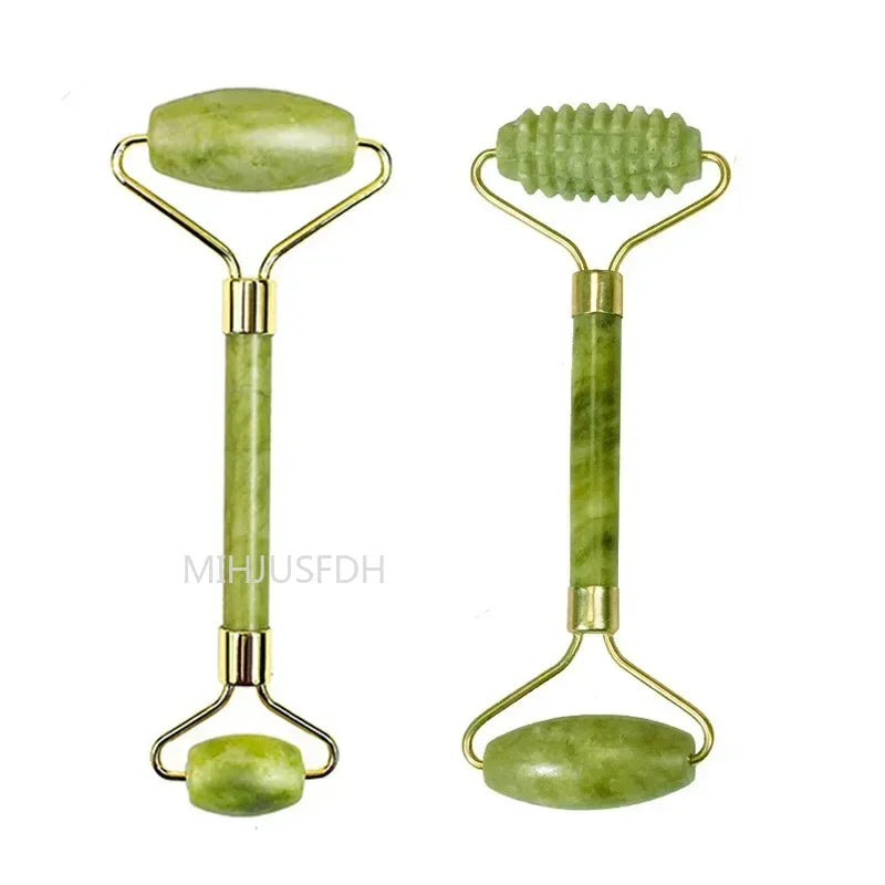 Natural Jade Roller & Gua Sha Massager – Double-End