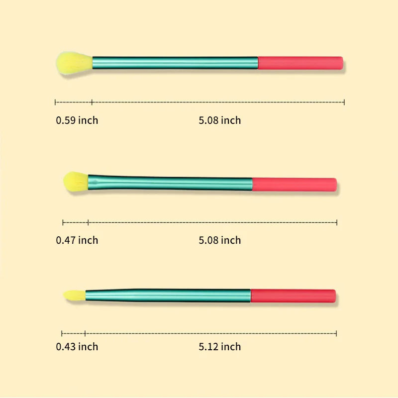 15-Piece Colorful Makeup Brush Set