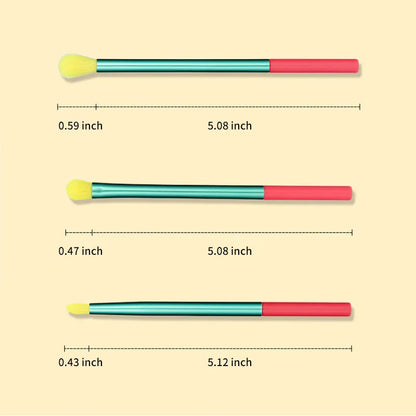 15-Piece Colorful Makeup Brush Set