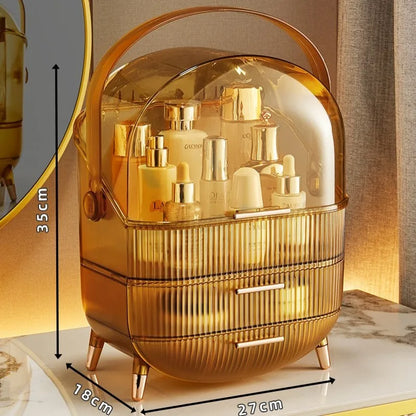 Large Dustproof Makeup Organizer with Drawers