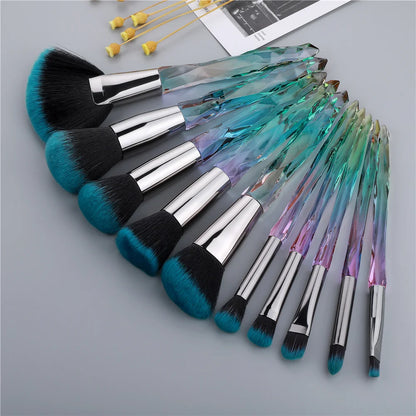 Crystal Makeup Brushes Set