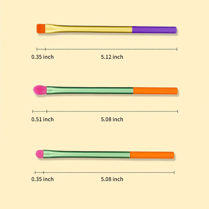 15-Piece Colorful Makeup Brush Set