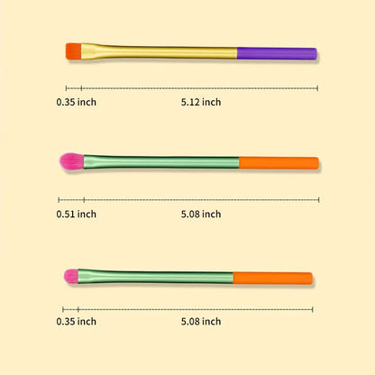 15-Piece Colorful Makeup Brush Set