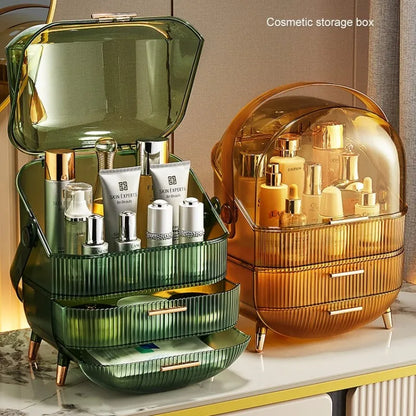 Large Dustproof Makeup Organizer with Drawers