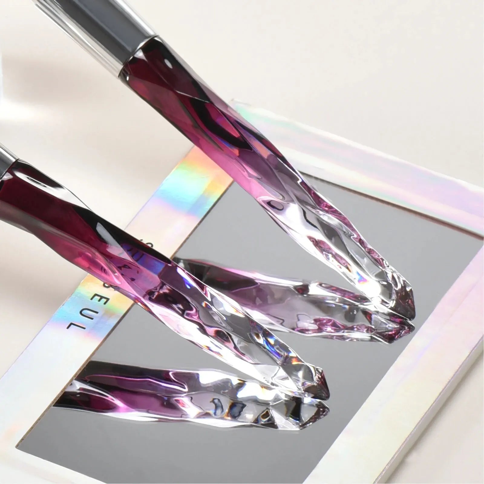 Crystal handle foundation brush from premium set beauty tool