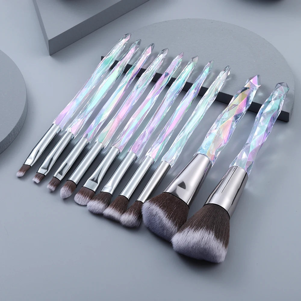 Crystal Makeup Brush Set – 5 or 10 Pieces
