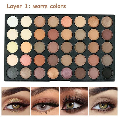 120 Color Waterproof Eyeshadow Palette – Matte & Glitter