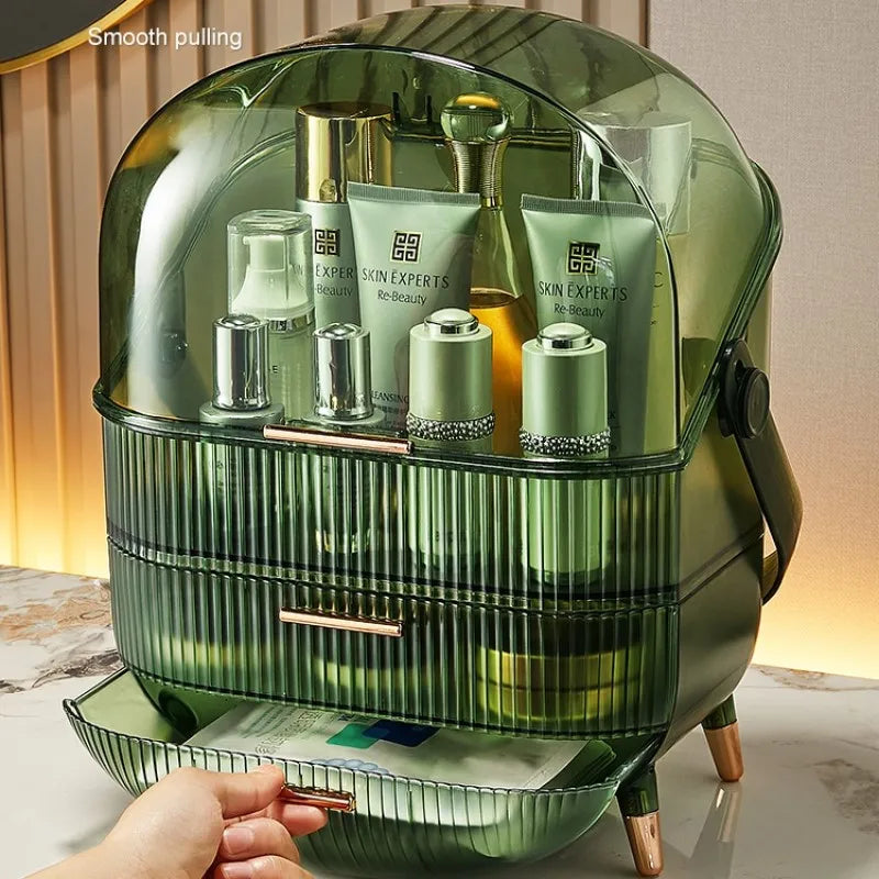 Large Dustproof Makeup Organizer with Drawers