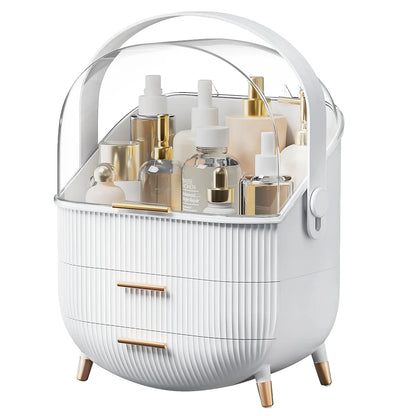 Large Dustproof Makeup Organizer with Drawers