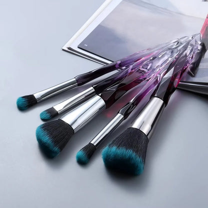 Crystal Makeup Brush Set – 5 or 10 Pieces