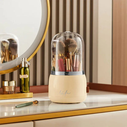 360-Degree Rotating Makeup Brush Holder