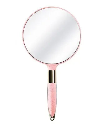 Retro Handheld Makeup Mirror – Portable Beauty Essential