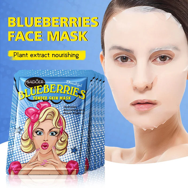 SADOER Beauty Fruits Facial Masks - 8pcs Set