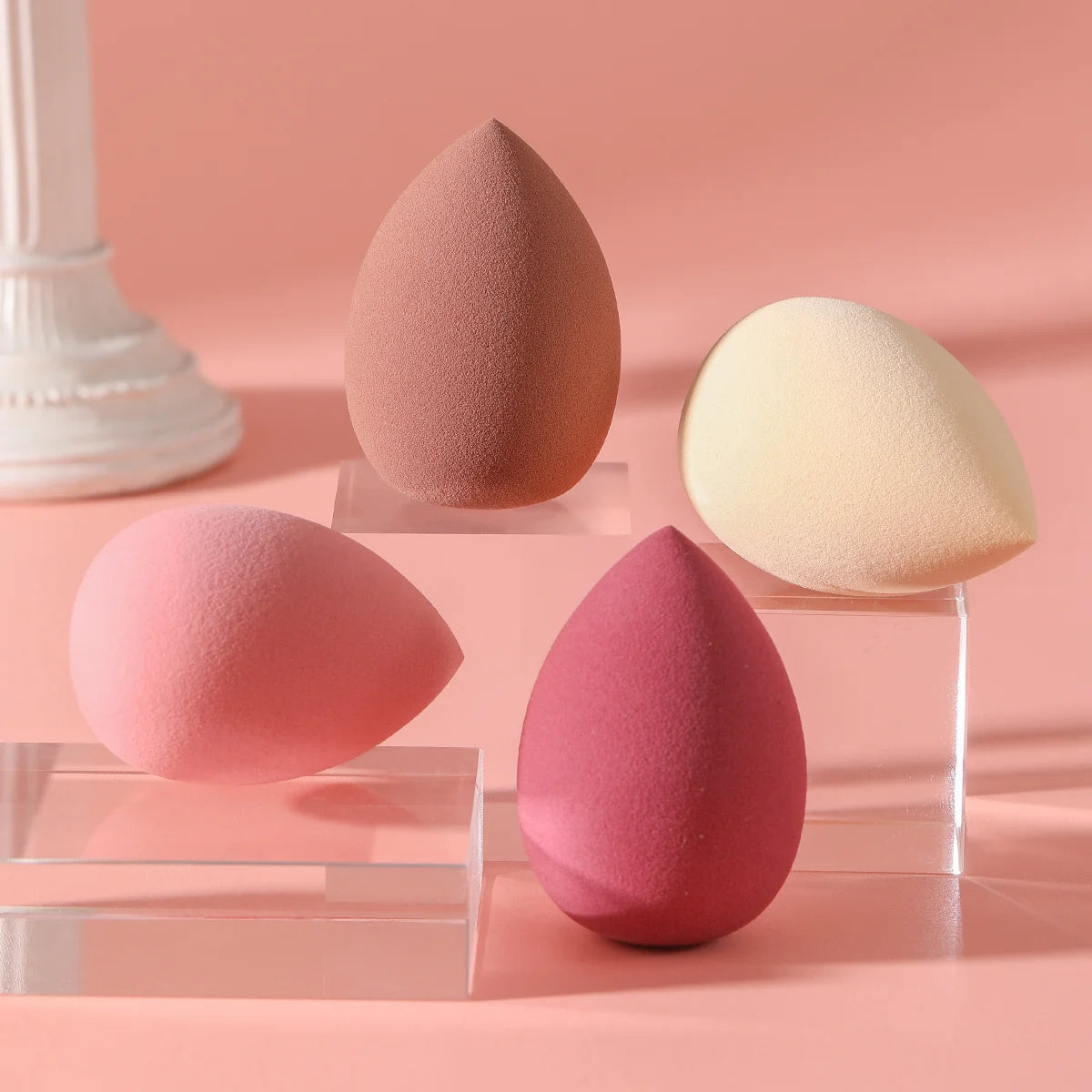 4-Piece Beauty Egg Makeup Sponge Set