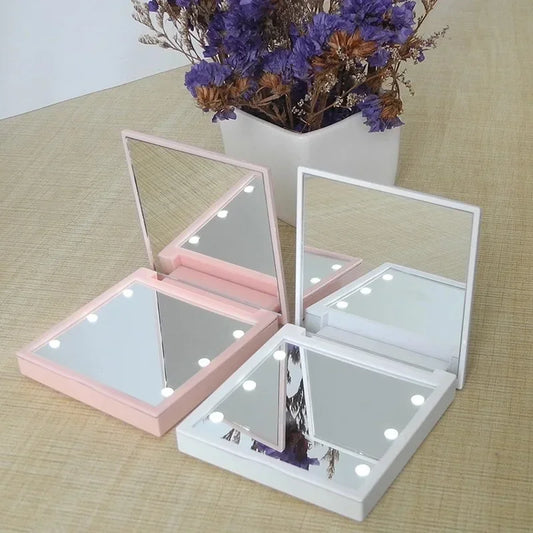6 LED Lamps Foldable Makeup Mirror