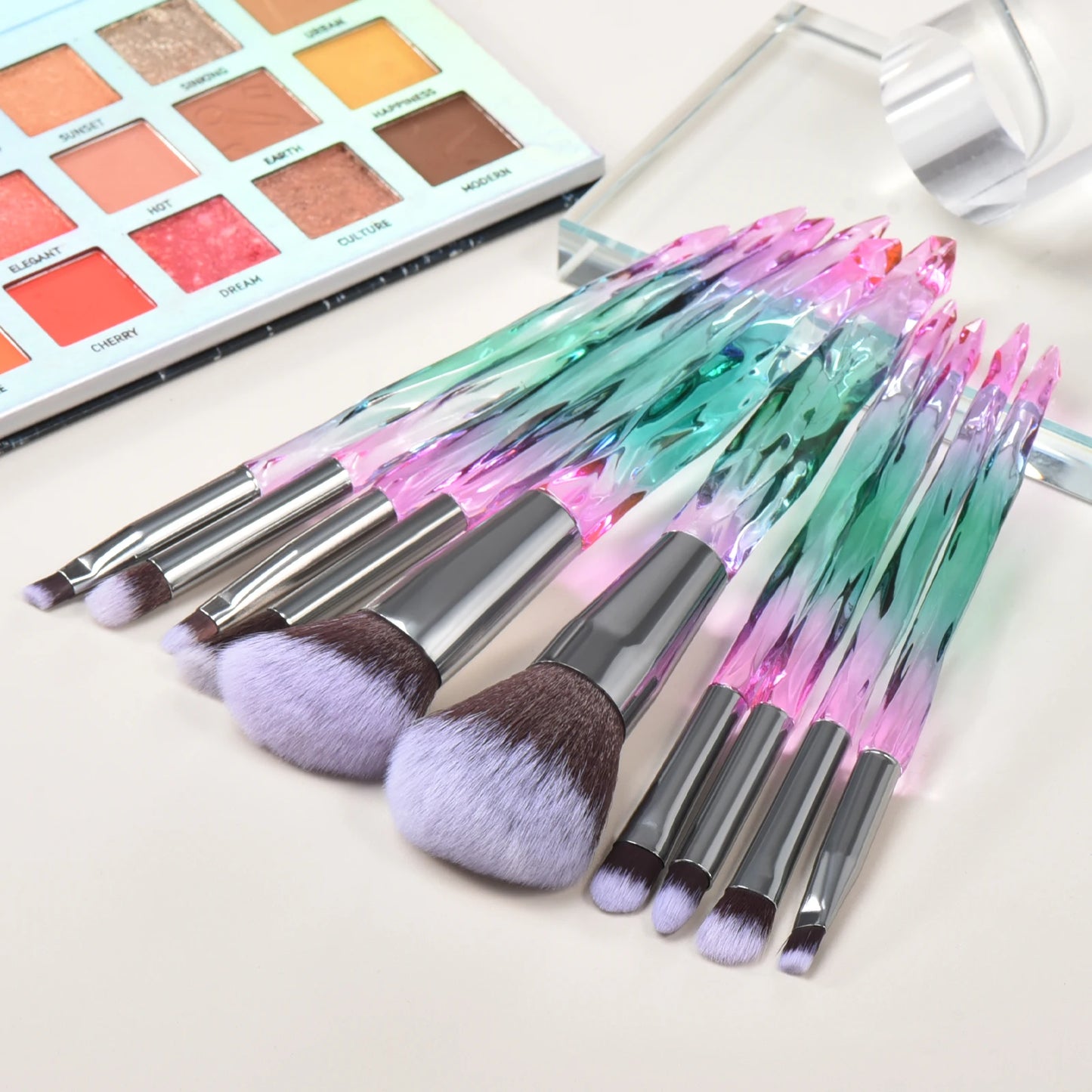 Crystal Makeup Brush Set – 5 or 10 Pieces
