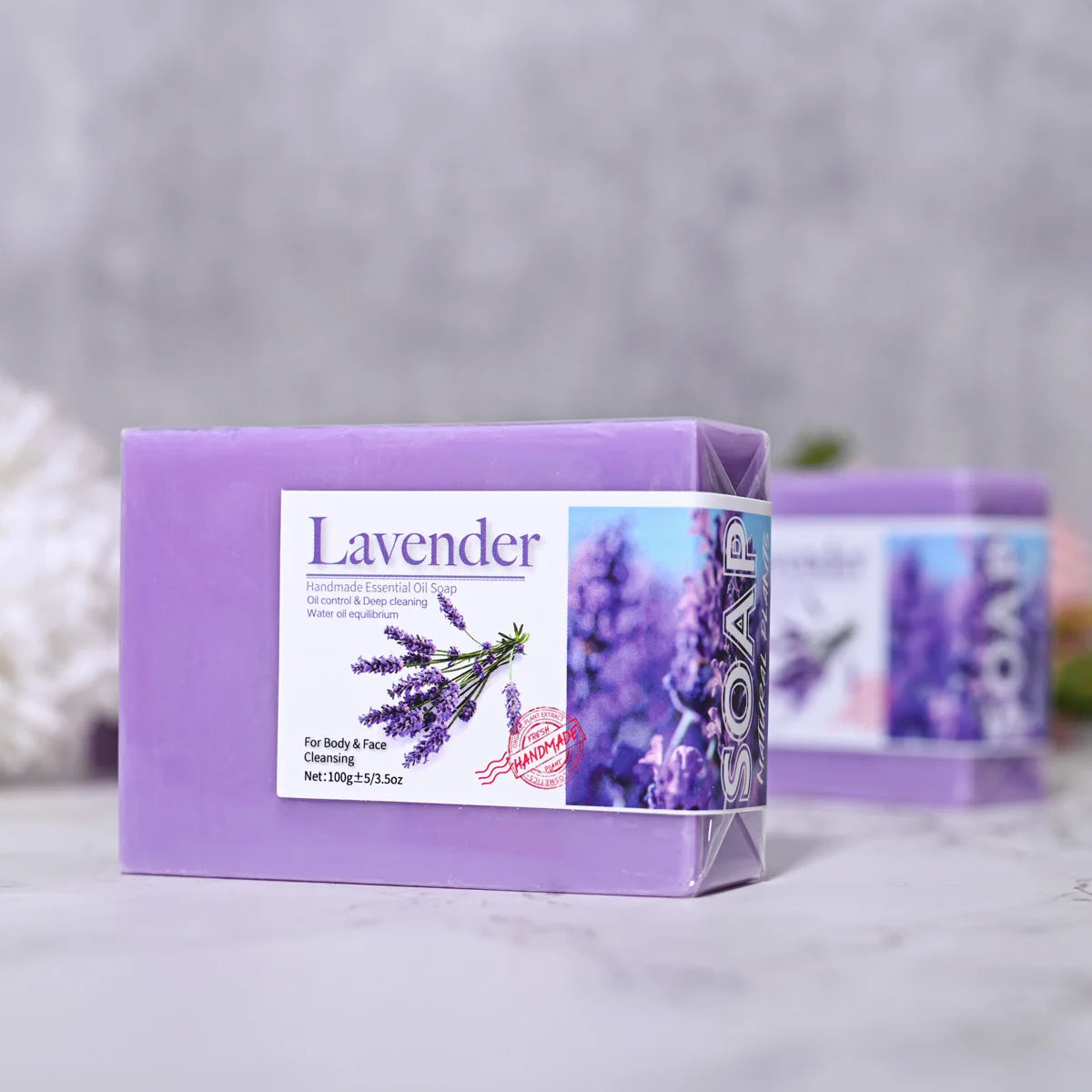 Organic lavender soap bar refreshing oil control bath beauty product