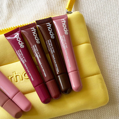 Lemontini lip balm case open showing interior lip oil storage slot