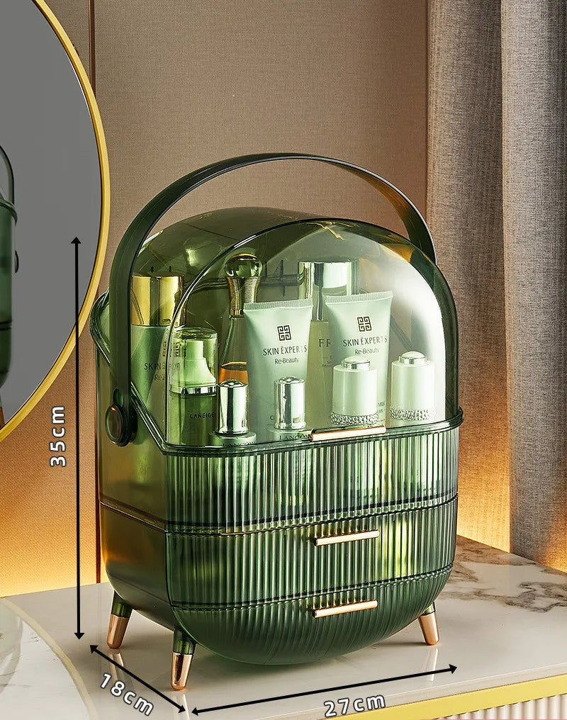 Large Dustproof Makeup Organizer with Drawers