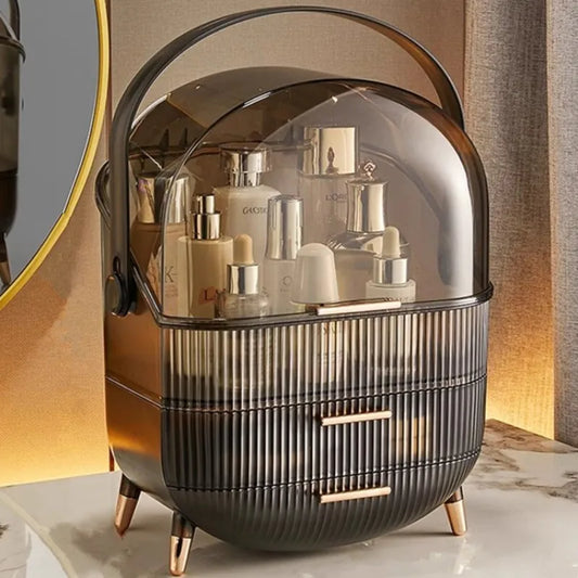 Large Dustproof Makeup Organizer with Drawers