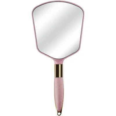Retro Handheld Makeup Mirror – Portable Beauty Essential