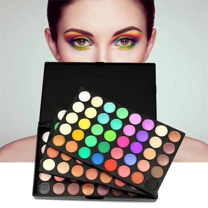120 Color Waterproof Eyeshadow Palette – Matte & Glitter