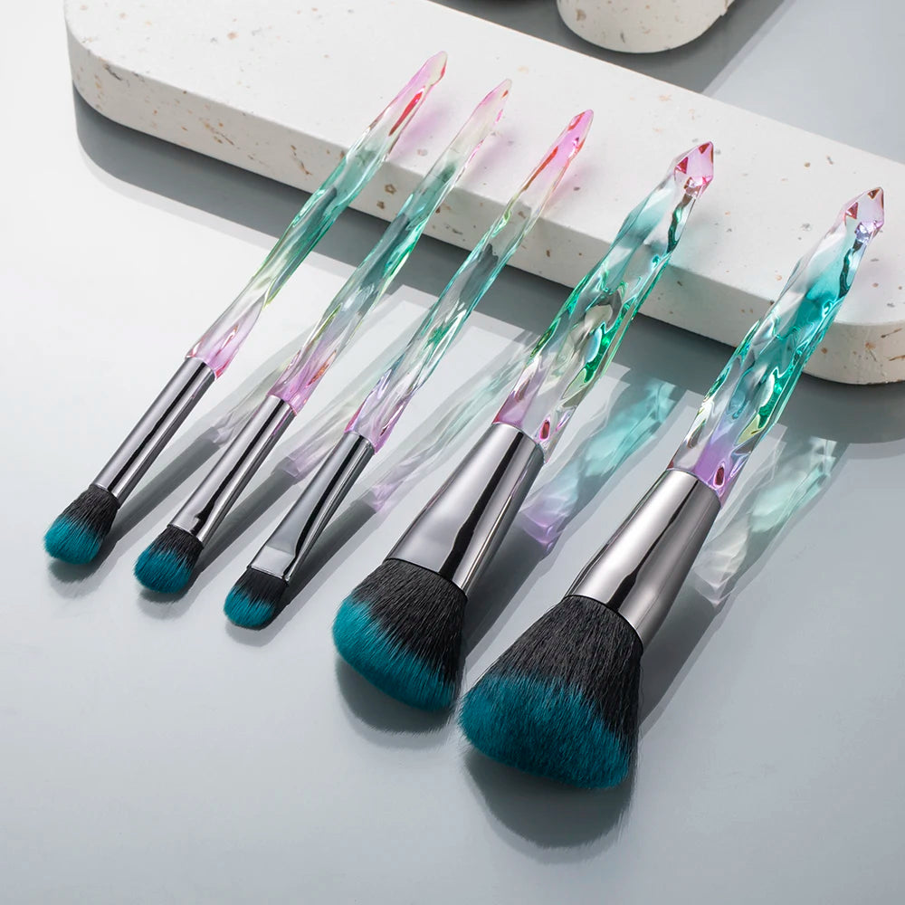 Crystal Makeup Brush Set – 5 or 10 Pieces
