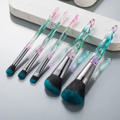 Crystal Makeup Brush Set – 5 or 10 Pieces