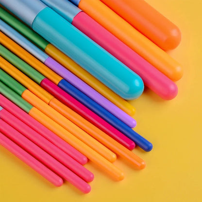 15-Piece Colorful Makeup Brush Set