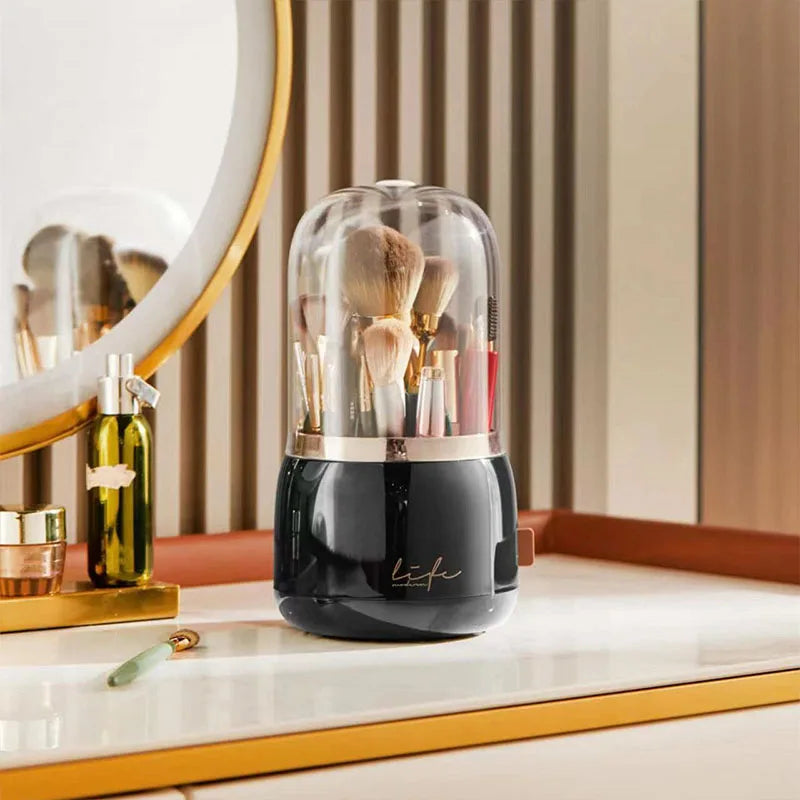 360-Degree Rotating Makeup Brush Holder