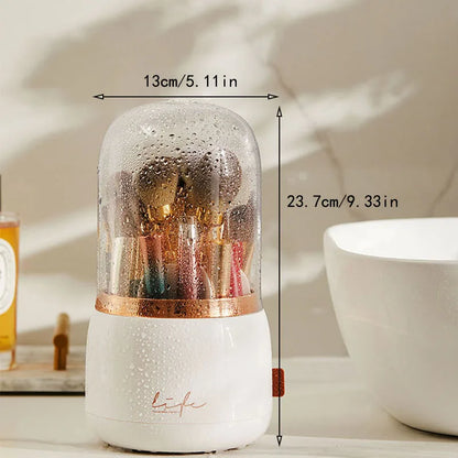 360-Degree Rotating Makeup Brush Holder