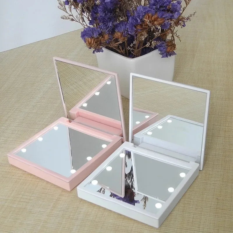 6 LED Lamps Foldable Makeup Mirror