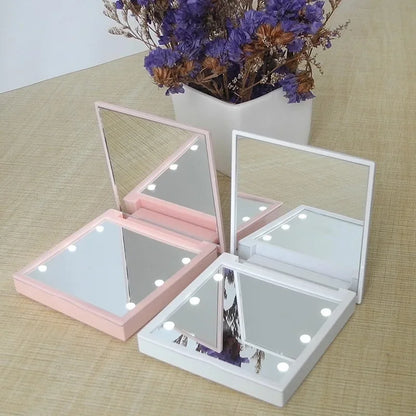 6 LED Lamps Foldable Makeup Mirror