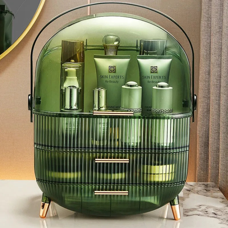 Large Dustproof Makeup Organizer with Drawers