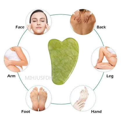 Natural Jade Roller & Gua Sha Massager – Double-End